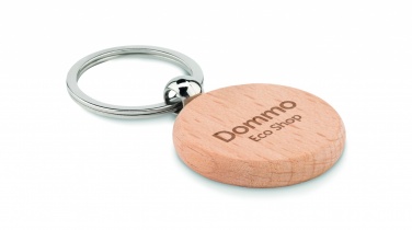 Logotrade advertising product image of: Round wooden key ring Saldus